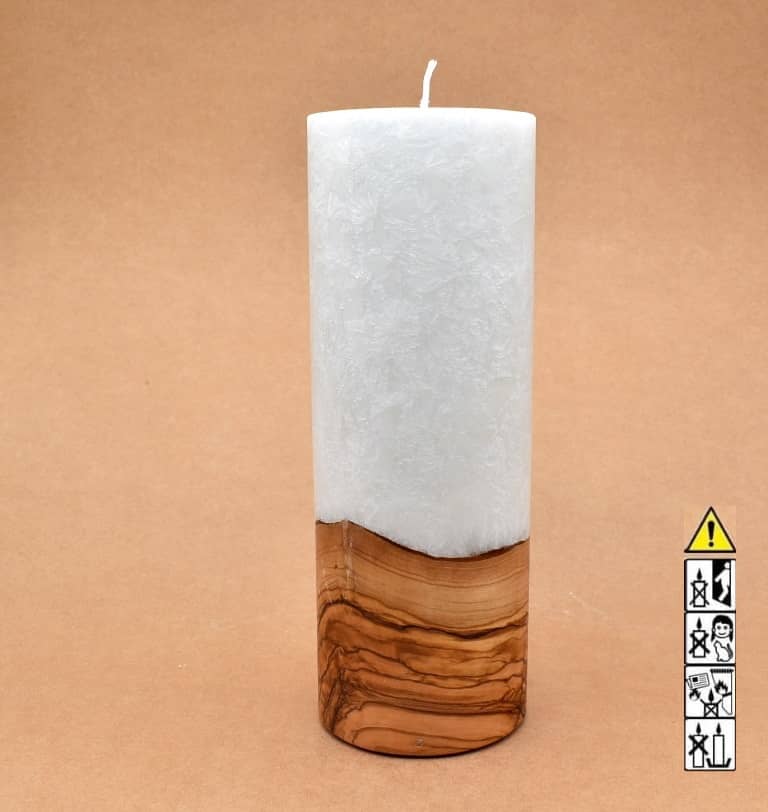 Hochzeitskerze, Kerze mit Holzeinsatz, Teelicht rund, Stearin, im Kerzen online Shop für Hochzeiten bestellen, günstig kaufen.