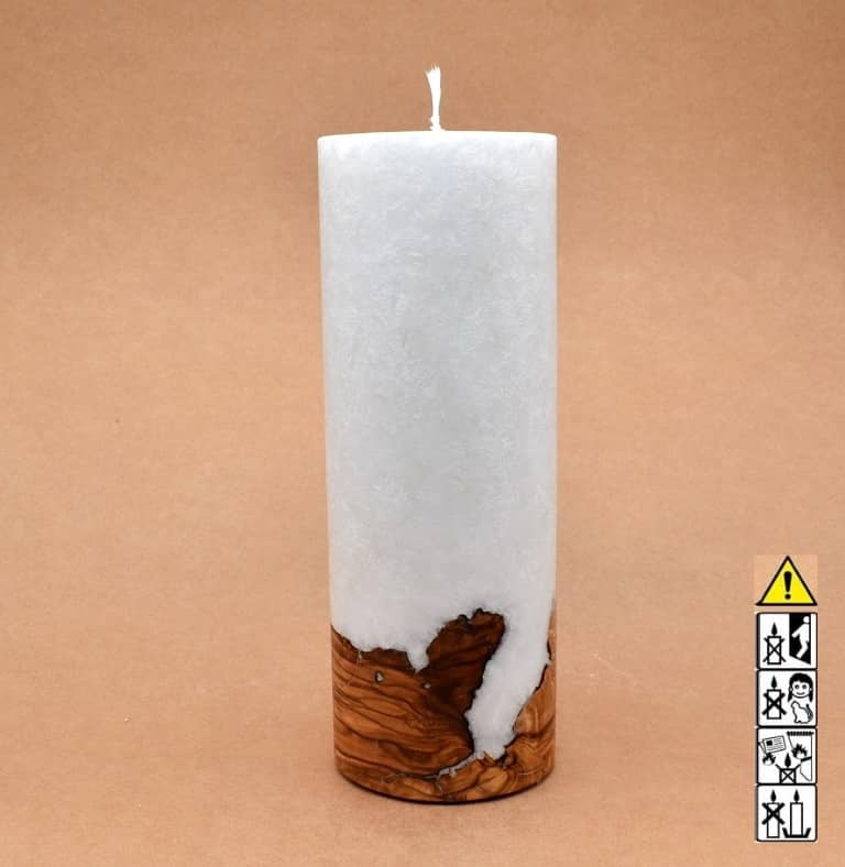Hochzeitskerze, Kerze mit Holzeinsatz, Teelicht rund, Stearin, im Kerzen online Shop für Hochzeiten bestellen, günstig kaufen.