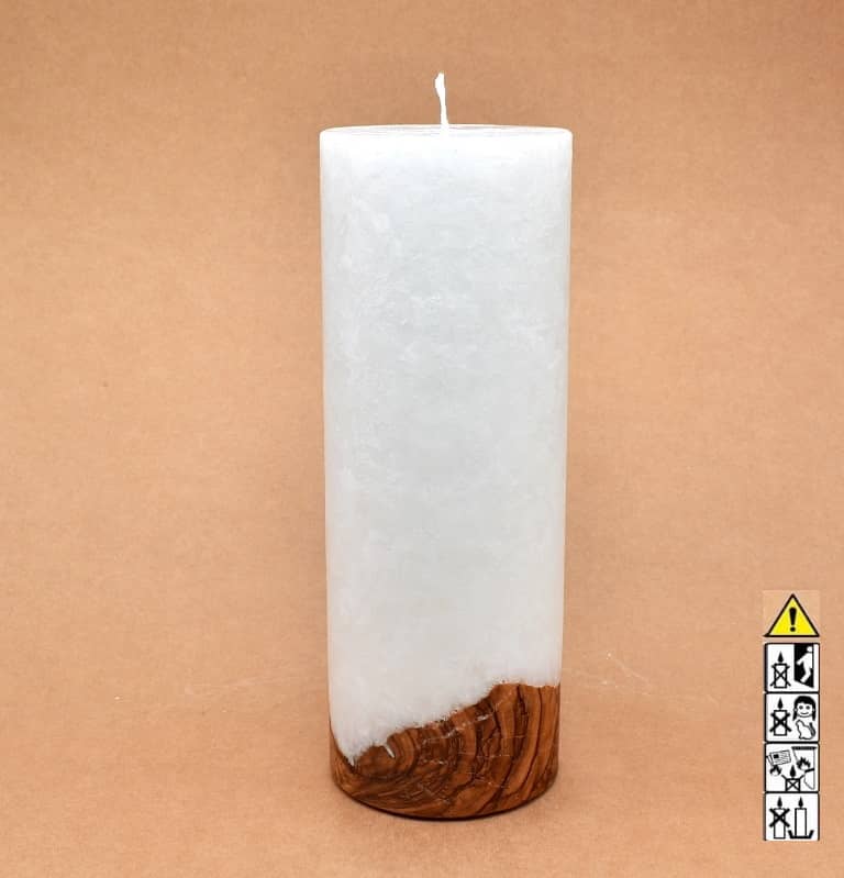 Hochzeitskerze, Kerze mit Holzeinsatz, Teelicht rund, Stearin, im Kerzen online Shop für Hochzeiten bestellen, günstig kaufen.