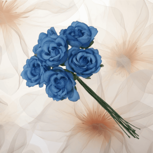 Kletterrose ⌀ 28 mm in dunkelblau für Hochzeitsanstecker - Büscherl