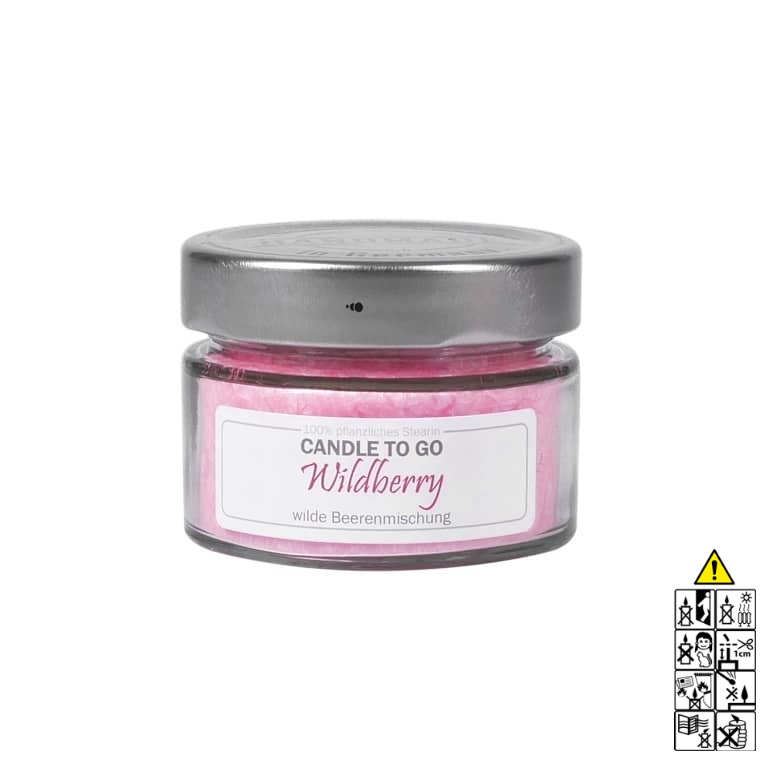 Wildberry  - Candle to Go Reisekerze. Duftkerze im Glas von Candle Factory