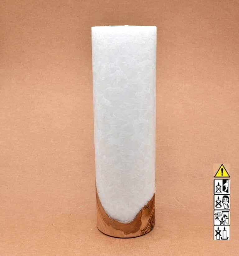 Hochzeitskerze, Kerze mit Holzeinsatz, Teelicht rund, Stearin, im Kerzen online Shop für Hochzeiten bestellen, günstig kaufen.