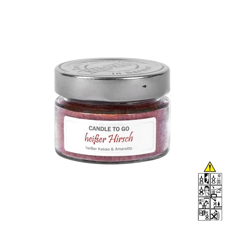 Hochwertige Duftkerze von Candle Factory Candle to Go heißer Hirsch günstig in Kerzen Online Shop kaufen. Duftkerzen im Glas. Geschenkidee Candle to Go heißer Hirsch