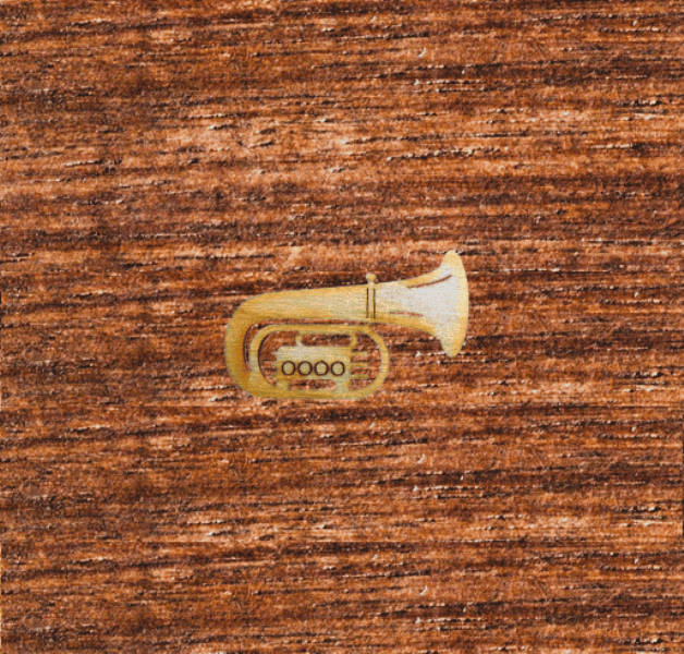 Tuba 40 x 23 mm für Hochzeitsanstecker - Büscherl