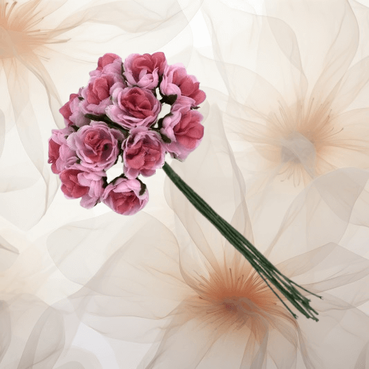 Biedermeier - Rose Ø 18 mm in rosa für Hochzeitsanstecker - Büscherl Biedermeier - Rose Ø 18 mm in rosa für Hochzeitsanstecker - Büscherl