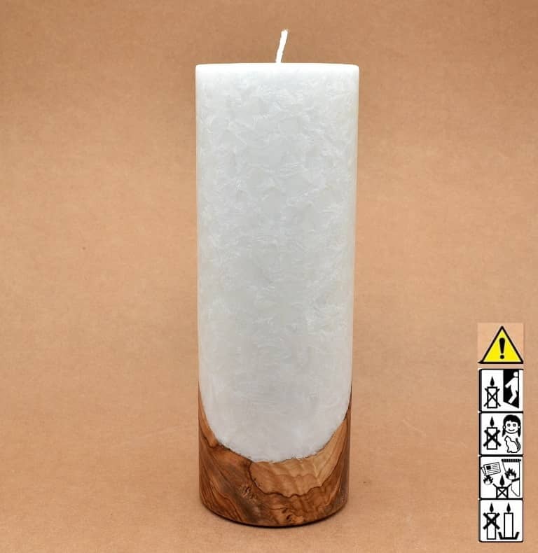 Hochzeitskerze, Kerze mit Holzeinsatz, Teelicht rund, Stearin, im Kerzen online Shop für Hochzeiten bestellen, günstig kaufen.