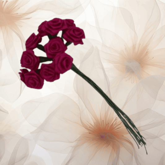 Dior-Rose Ø 14 mm in burgund für Hochzeitsanstecker - Büscherl Dior-Rose Ø 14 mm in burgund für Hochzeitsanstecker - Büscherl
