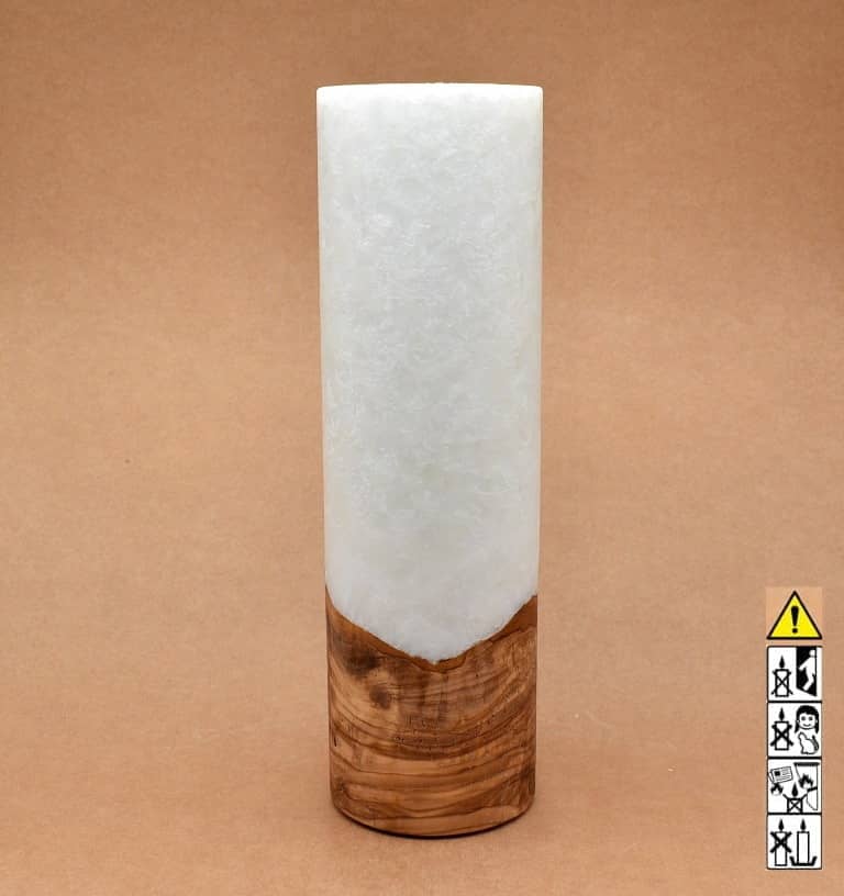 Hochzeitskerze, Kerze mit Holzeinsatz, Teelicht rund, Stearin, im Kerzen online Shop für Hochzeiten bestellen, günstig kaufen.