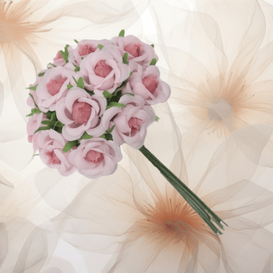 Princess - Rose ⌀ 22 mm in rosa für Hochzeitsanstecker - Büscherl