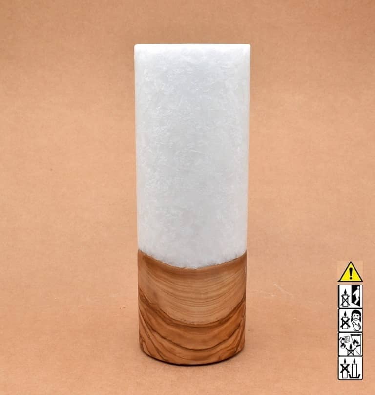 Kerze mit Holzelement, Individuelle, persönliche Hochzeitskerze  Holzkerze, Rund Stearinoptik, Hochzeitskerze mit Teelicht im Kerzen online Shop für Hochzeiten bestellen, günstig kaufen.