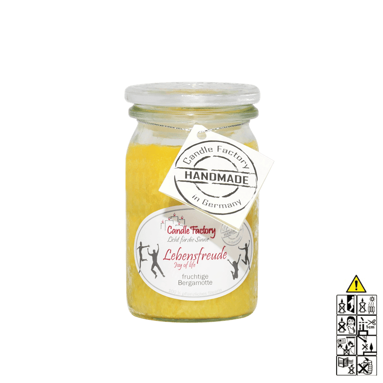 Lebensfreude - Baby Jumbo Duftkerze im Glas von Candle Factory