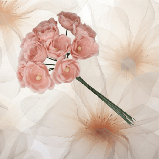 Vintage Cotton Rose Ø 15-20 mm in altrosa für Hochzeitsanstecker - Büscherl Vintage Cotton Rose Ø 15-20 mm in altrosa für Hochzeitsanstecker - Büscherl