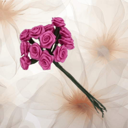 Dior-Rose ⌀ 14 mm in orchidee für Hochzeitsanstecker - Büscherl