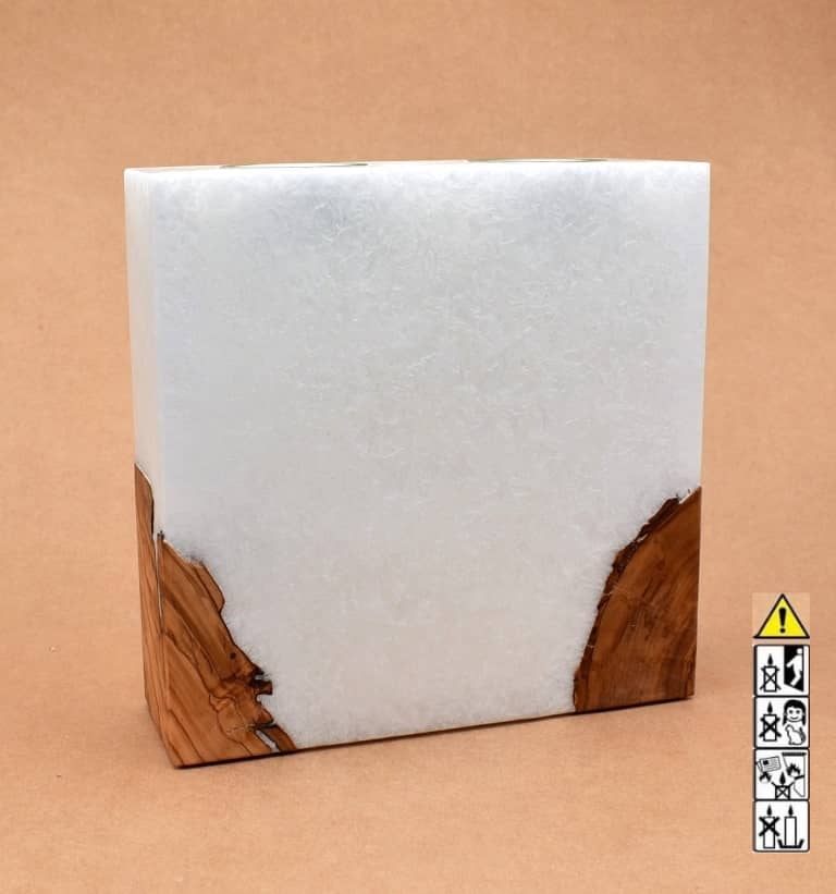 Kerze mit Holzelement für Hochzeitskerze ausgesucht. günstig in unserem Onlineshop kaufen. Personalisierte Geschenke online kaufen
