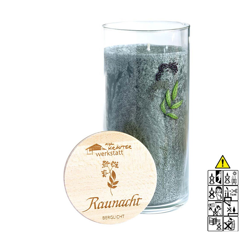 Allgäuer Heilkräuterkerze zum Thema  Rauhnacht  Heilkräuterkerze Naturkraft Berglicht. Als Geschenk für Sie oder Ihn. 100% Vegane Kerze. Hergestellt aus Olivenöl. Jetzt in unserem Kerzen Onlineshop kaufen.