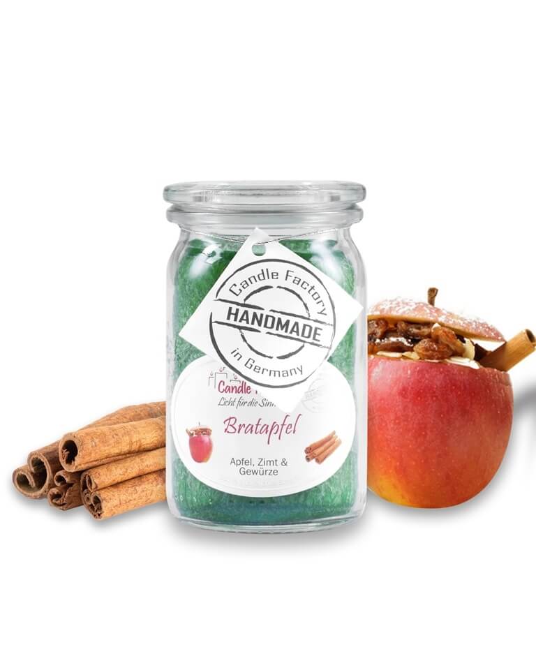 Hochwertige Duftkerze von Candle Factory Baby Mini Jumbo gr?n mit dem Duft Bratapfel im Glas g?nstig in Kerzen Online Shop kaufen. Duftkerzen im Glas. Geschenkidee Baby Mini Jumbo gr?n mit dem Duft Bratapfel im Glas