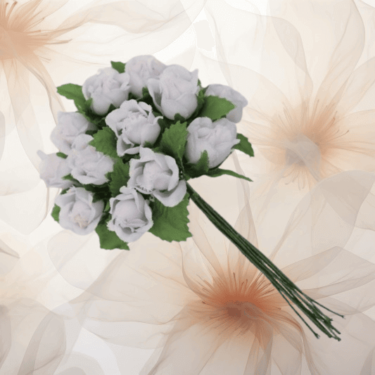 Farm - Rose ⌀ 15 mm in zartrosa für Hochzeitsanstecker - Büscherl