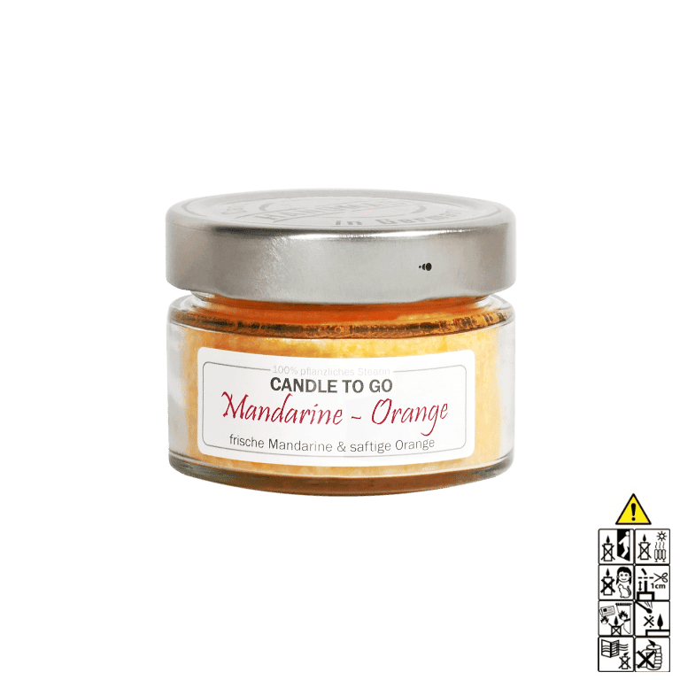 Mandarine-Orange - Candle to Go Reisekerze. Duftkerze im Glas von Candle Factory