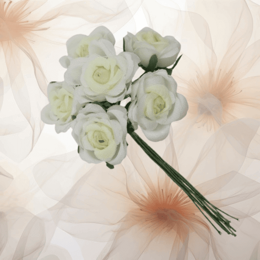 Kletterrose Ø 28 mm in creme für Hochzeitsanstecker - Büscherl Kletterrose Ø 28 mm in creme für Hochzeitsanstecker - Büscherl