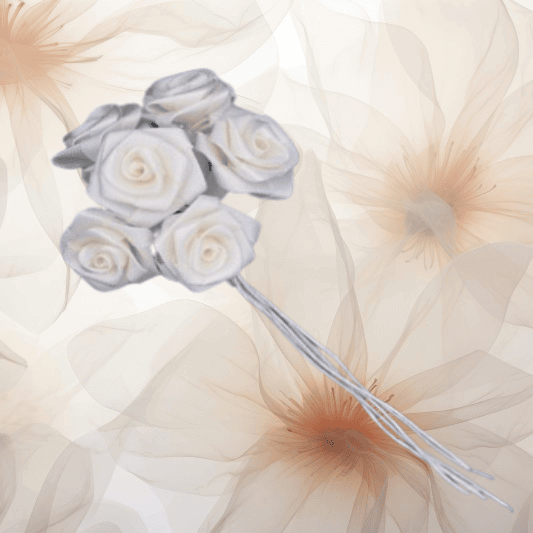Dior-Rose Ø 20 mm in champagner für Hochzeitsanstecker - Büscherl