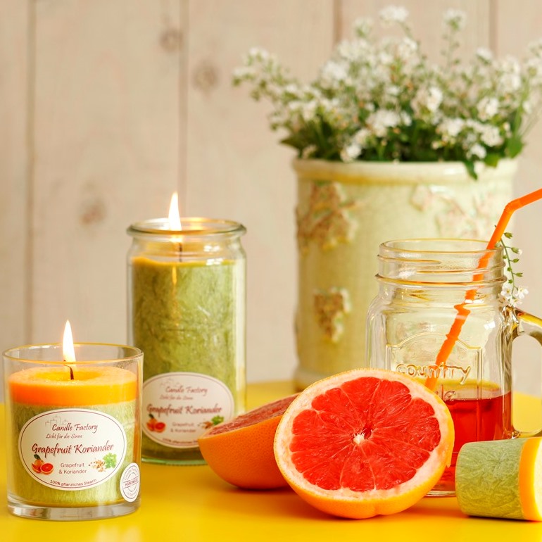 Hochwertige Duftkerze von Candle Factory Duftgeschenk, Gl?ck und Papaya Limette g?nstig in Kerzen Online Shop kaufen. Duftkerzen im Glas. Geschenkidee Duftgeschenk, Gl?ck und Papaya Limette