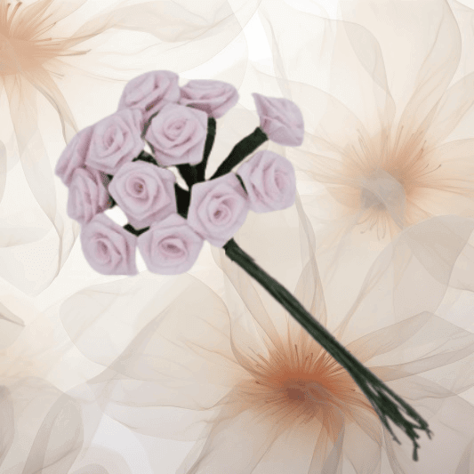 Dior-Rose Ø 14 mm in zartrosa für Hochzeitsanstecker - Büscherl