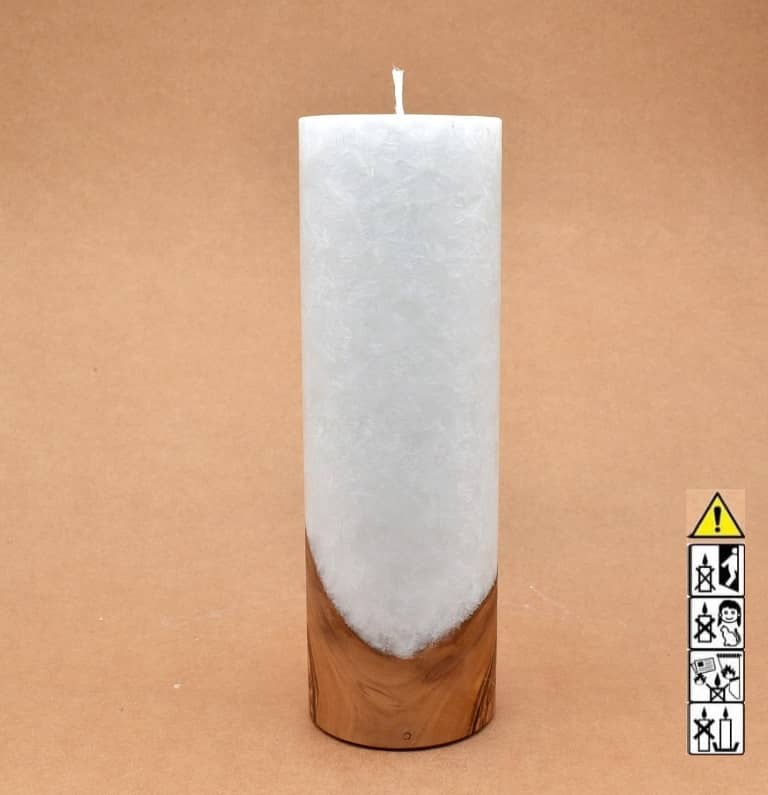Hochzeitskerze, Kerze mit Holzeinsatz, Teelicht rund, Stearin, im Kerzen online Shop für Hochzeiten bestellen, günstig kaufen.
