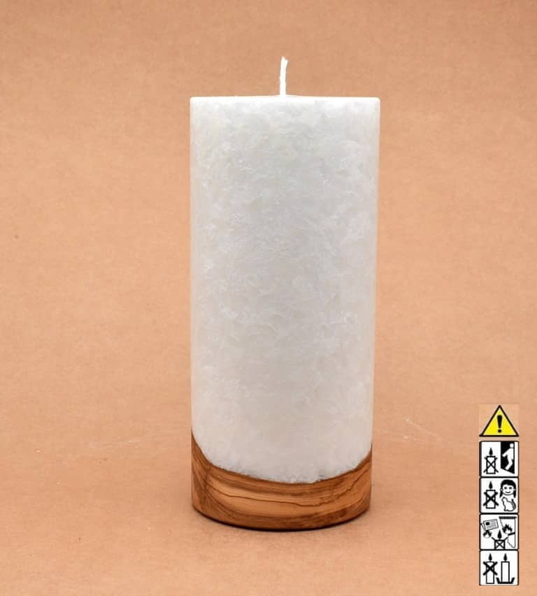 Hochzeitskerze, Kerze mit Holzeinsatz, Teelicht rund, Stearin, im Kerzen online Shop für Hochzeiten bestellen, günstig kaufen.