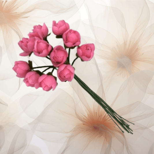 Miniröschen ⌀ 10 mm in rosa für Hochzeitsanstecker - Büscherl