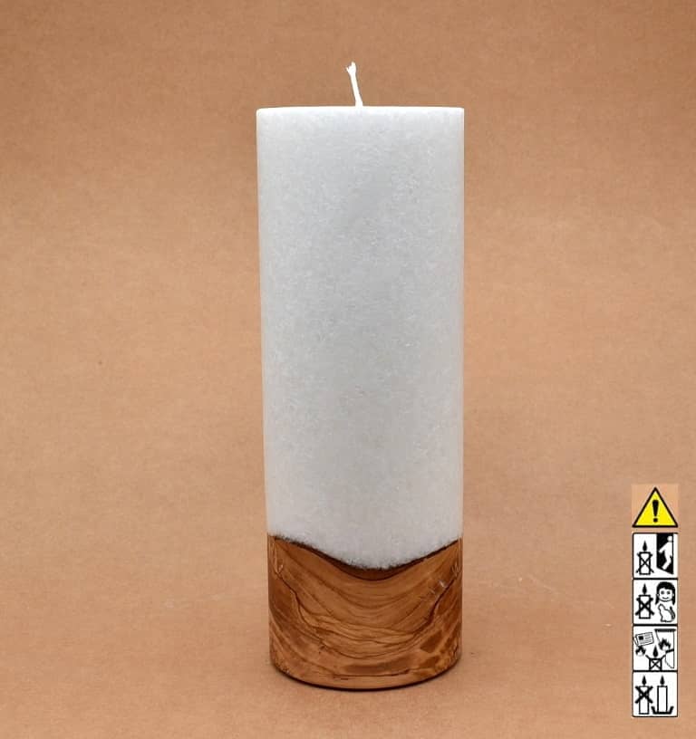 Hochzeitskerze, Kerze mit Holzeinsatz, Teelicht rund, Stearin, im Kerzen online Shop für Hochzeiten bestellen, günstig kaufen.