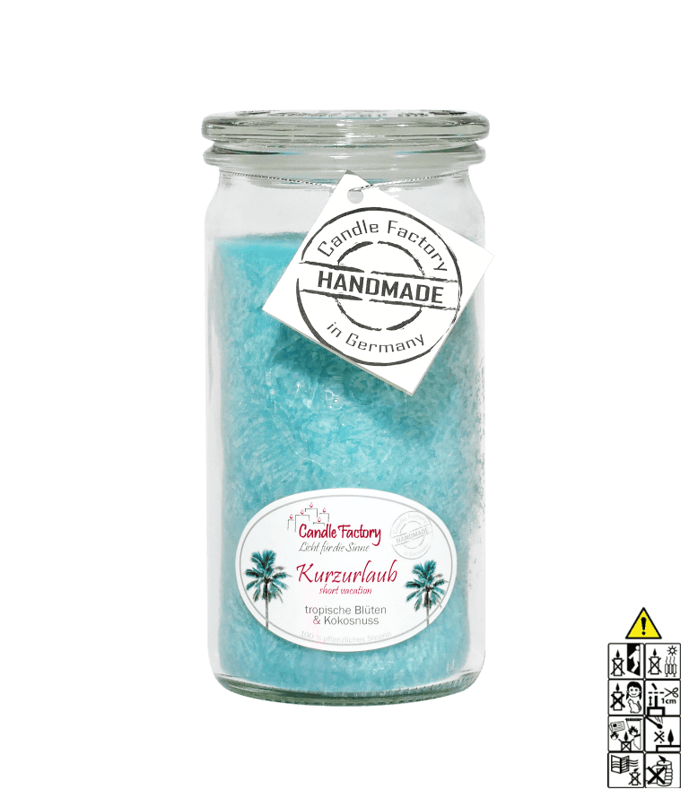 Kurzurlaub - Mini Jumbo hochwertige Duftkerze im Glas