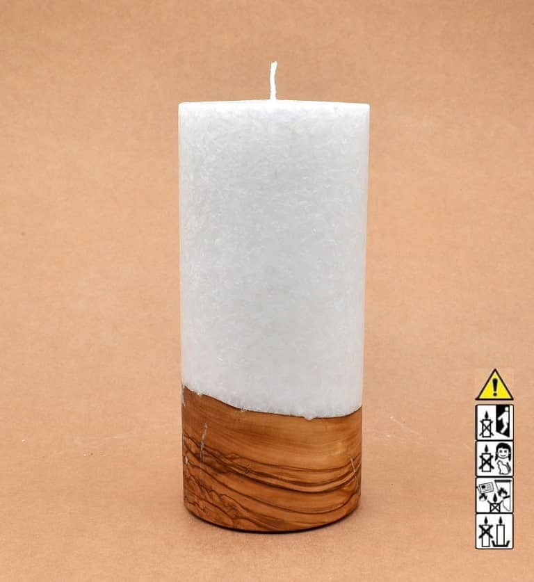 Hochzeitskerze, Kerze mit Holzeinsatz, Teelicht rund, Stearin, im Kerzen online Shop für Hochzeiten bestellen, günstig kaufen.