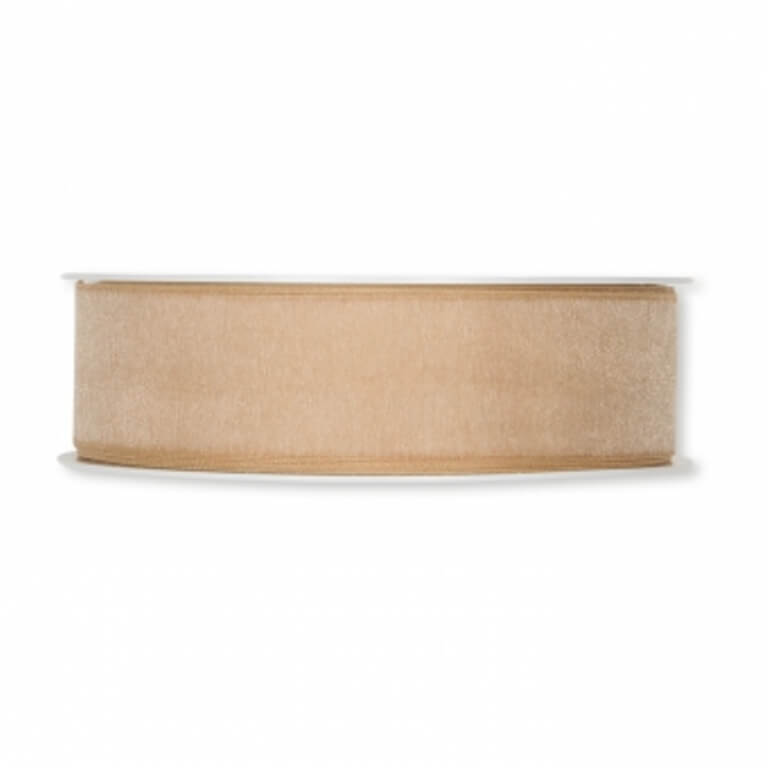 25mm Organzaband / Chiffonband. Farbe: beige 25mm Organzaband / Chiffonband. Farbe: beige