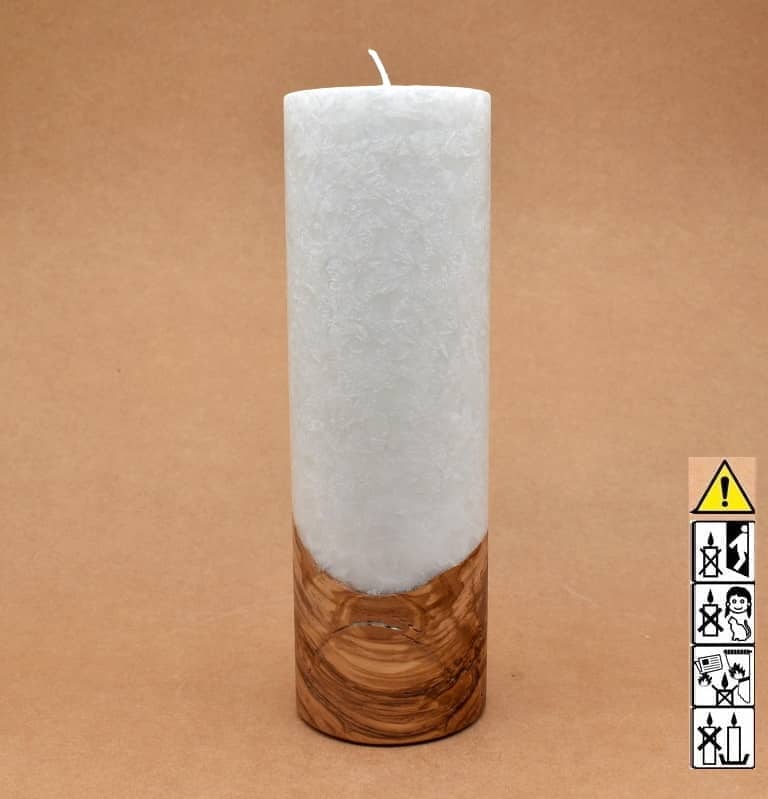 Hochzeitskerze, Kerze mit Holzeinsatz, Teelicht rund, Stearin, im Kerzen online Shop für Hochzeiten bestellen, günstig kaufen.