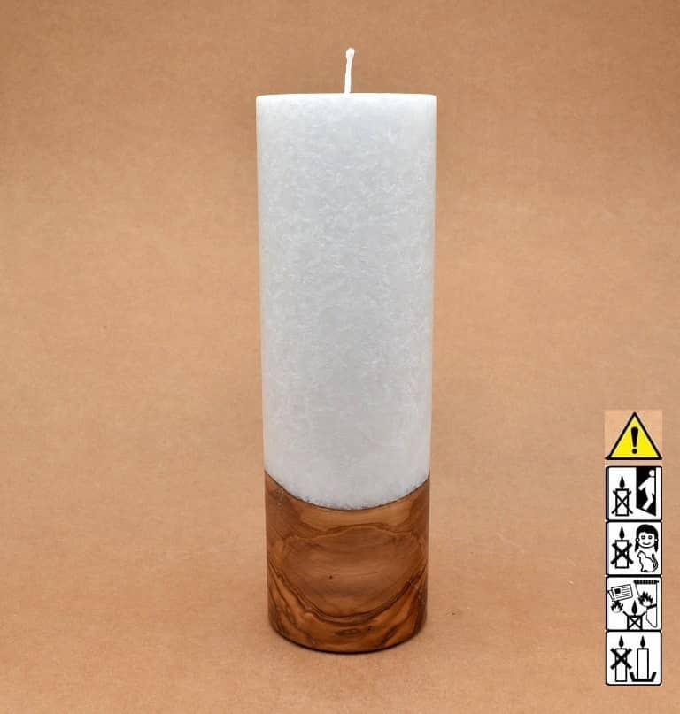 Hochzeitskerze, Kerze mit Holzeinsatz, Teelicht rund, Stearin, im Kerzen online Shop für Hochzeiten bestellen, günstig kaufen.