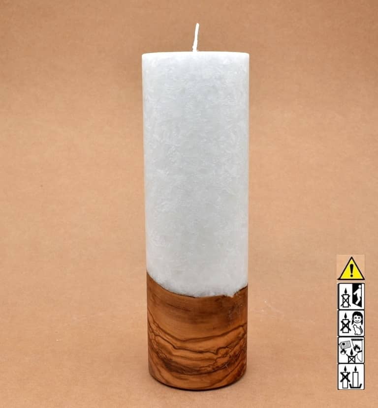 Hochzeitskerze, Kerze mit Holzeinsatz, Teelicht rund, Stearin, im Kerzen online Shop für Hochzeiten bestellen, günstig kaufen.