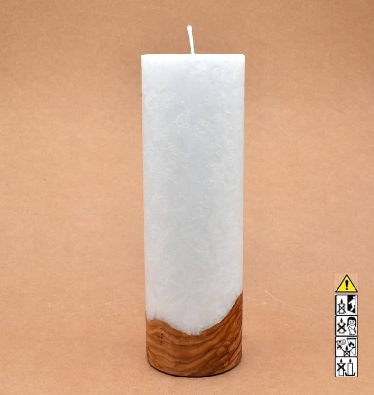Hochzeitskerze, Kerze mit Holzeinsatz, Teelicht rund, Stearin, im Kerzen online Shop für Hochzeiten bestellen, günstig kaufen.