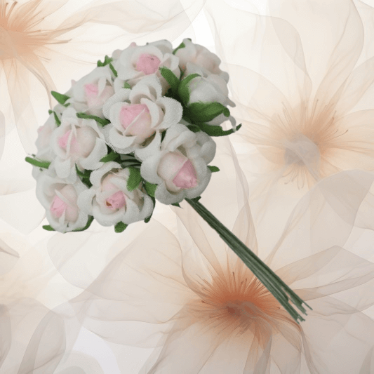 Princess - Rose Ø 22 mm in champagner - rosa für Hochzeitsanstecker - Büscherl Princess - Rose Ø 22 mm in champagner - rosa für Hochzeitsanstecker - Büscherl