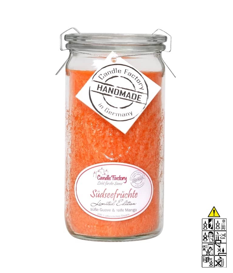 Südseefrüchte - Mini Jumbo Duftkerze im Glas von Candle Factory