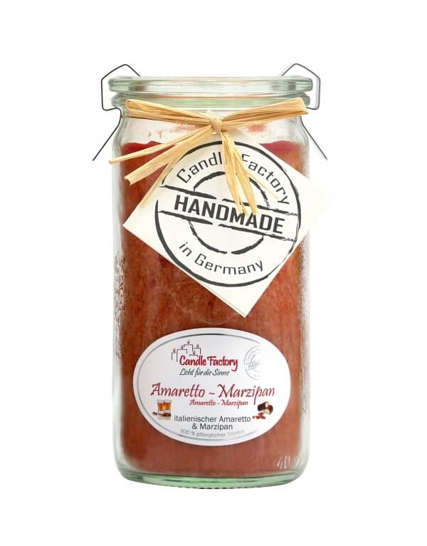 Hochwertige Duftkerze von Candle Factory Amaretto Marzipan Mini Jumbo im Glas g?nstig in Kerzen Online Shop kaufen. Duftkerzen im Glas. Geschenkidee Amaretto Marzipan Mini Jumbo im Glas 