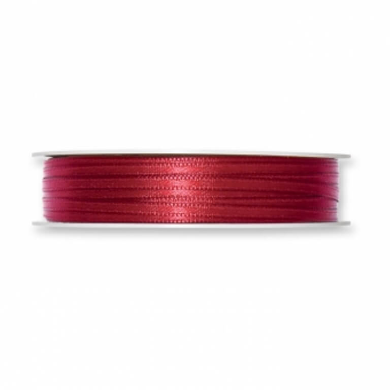 3mm Doppelsatin-Band. Farbe: weinrot 3mm Doppelsatin-Band. Farbe: weinrot