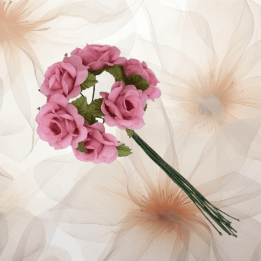 Rose mittel ⌀ 30 mm in altrosa für Hochzeitsanstecker - Büscherl