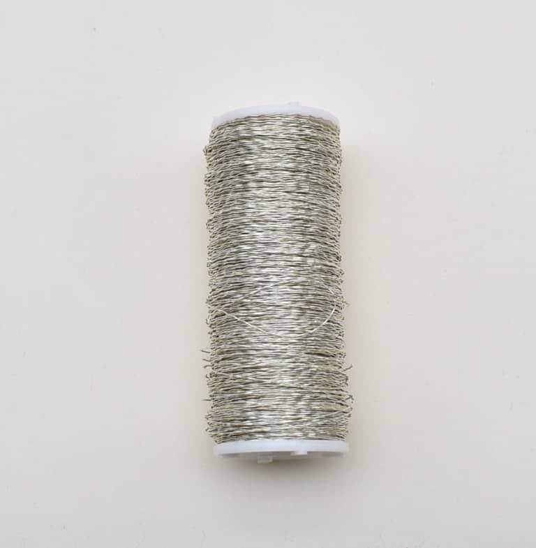 Bouillon Effektdraht 0,3 mm 100g (ca. 140m) Farbe: Silber