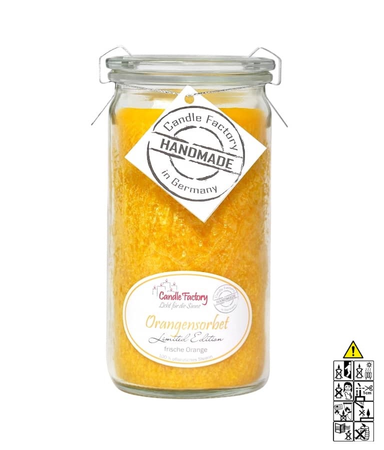 Hochwertige Duftkerze von Candle Factory Orangesorbet Mini Jumbo im Glas g?nstig in Kerzen Online Shop kaufen. Duftkerzen im Glas. Geschenkidee Orangesorbet Mini Jumbo im Glas