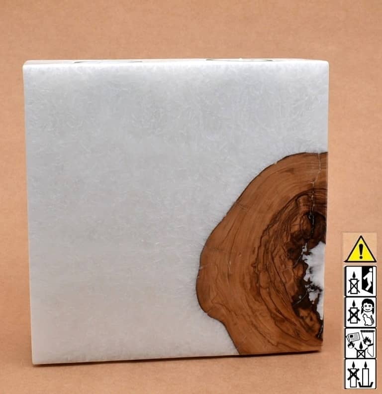 Kerze mit 1 x Holz Unikat Quader 60 x 200 x 200 mm 2 x Teelicht Nr 5 Kerze mit 1 x Holz Unikat Quader 60 x 200 x 200 mm 2 x Teelicht Nr 5