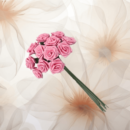Papier Diorrosen Ø 15 mm in rosa für Hochzeitsanstecker - Büscherl Papier Diorrosen Ø 15 mm in rosa für Hochzeitsanstecker - Büscherl