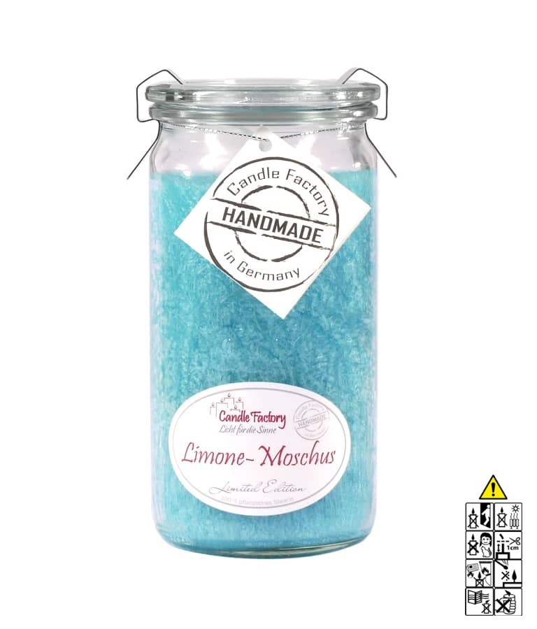 Limone-Moschus Mini Jumbo hochwertige Duftkerze im Glas "Limited Edition Limone-Moschus Mini Jumbo hochwertige Duftkerze im Glas "Limited Edition