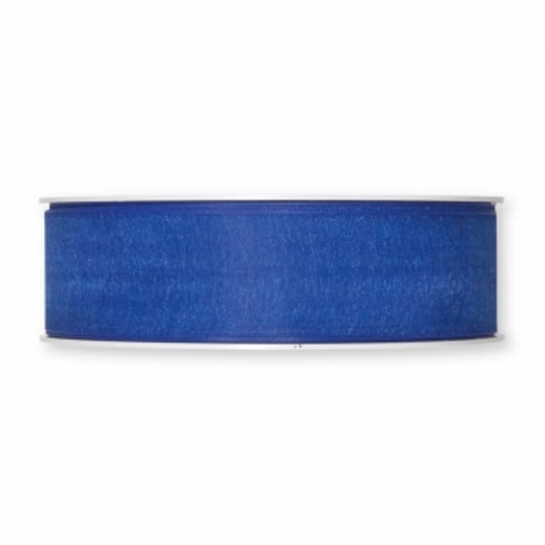 25mm Organzaband / Chiffonband. Farbe: blau 25mm Organzaband / Chiffonband. Farbe: blau