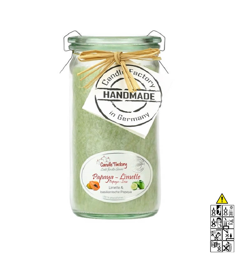 Hochwertige Duftkerze von Candle Factory Papaya Limette Mini Jumbo im Glas g?nstig in Kerzen Online Shop kaufen. Duftkerzen im Glas. Geschenkidee Papaya Limette Mini Jumbo im Glas