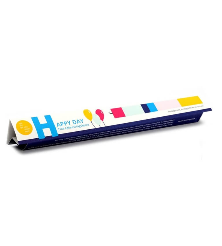 Bunte Stabkerze "Happy Day" 22 x 230 mm (ohne Deko)